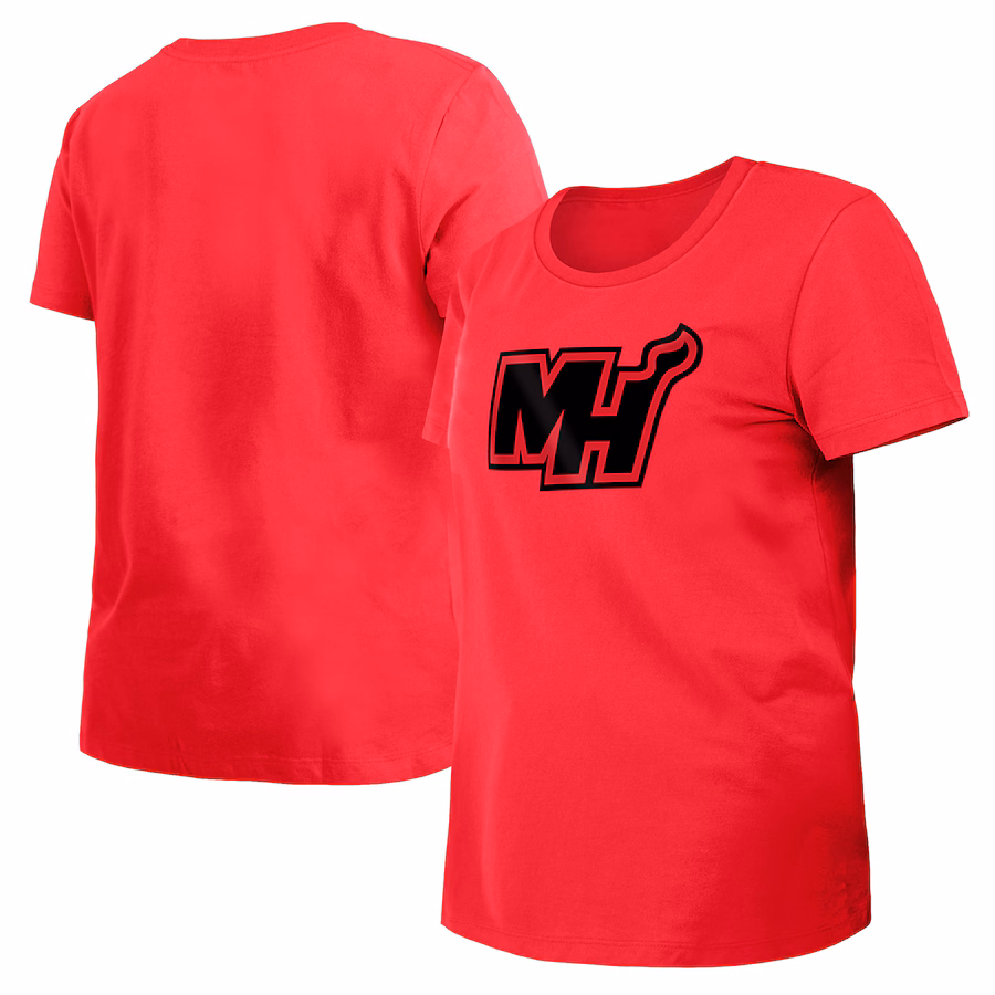 Women's Miami Heat New Era Red 2023/24 City Edition T-Shirt - ujerseystore