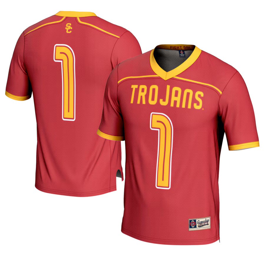 Youth GameDay Greats #1 Cardinal USC Trojans Lightweight Lacrosse Fashion Jersey - ujerseystore