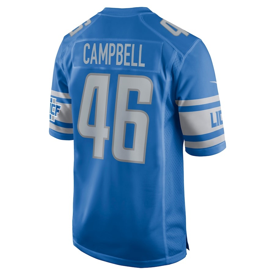 Men's Detroit Lions Jack Campbell Nike Blue 2023 NFL Draft First Round Pick Game Jersey - ujerseystore