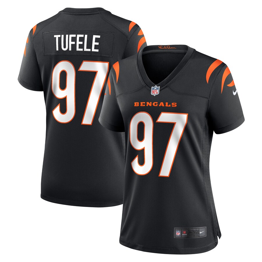 Women's Cincinnati Bengals Jay Tufele Nike Black Game Player Jersey - ujerseystore