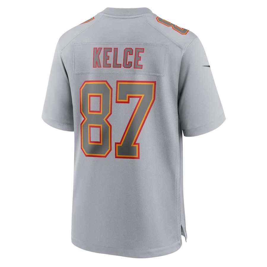 Men's Kansas City Chiefs Travis Kelce Nike Gray Super Bowl LVIII Atmosphere Fashion Game Jersey - ujerseystore