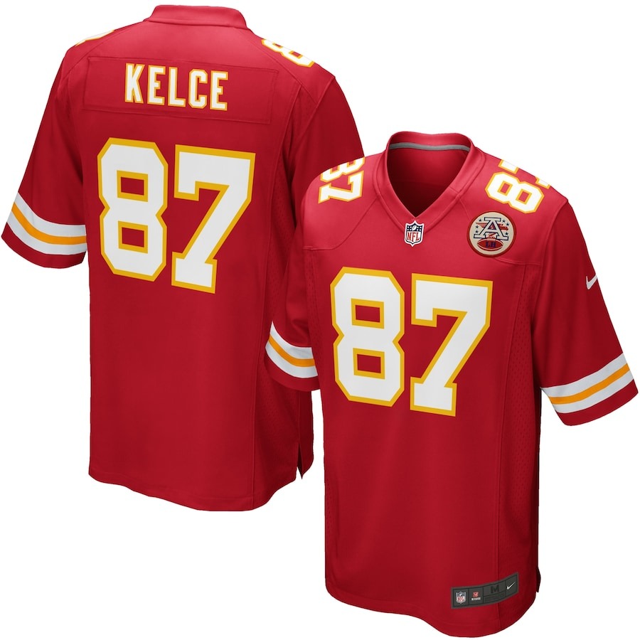 Youth Kansas City Chiefs Travis Kelce Nike Red Game Jersey - ujerseystore