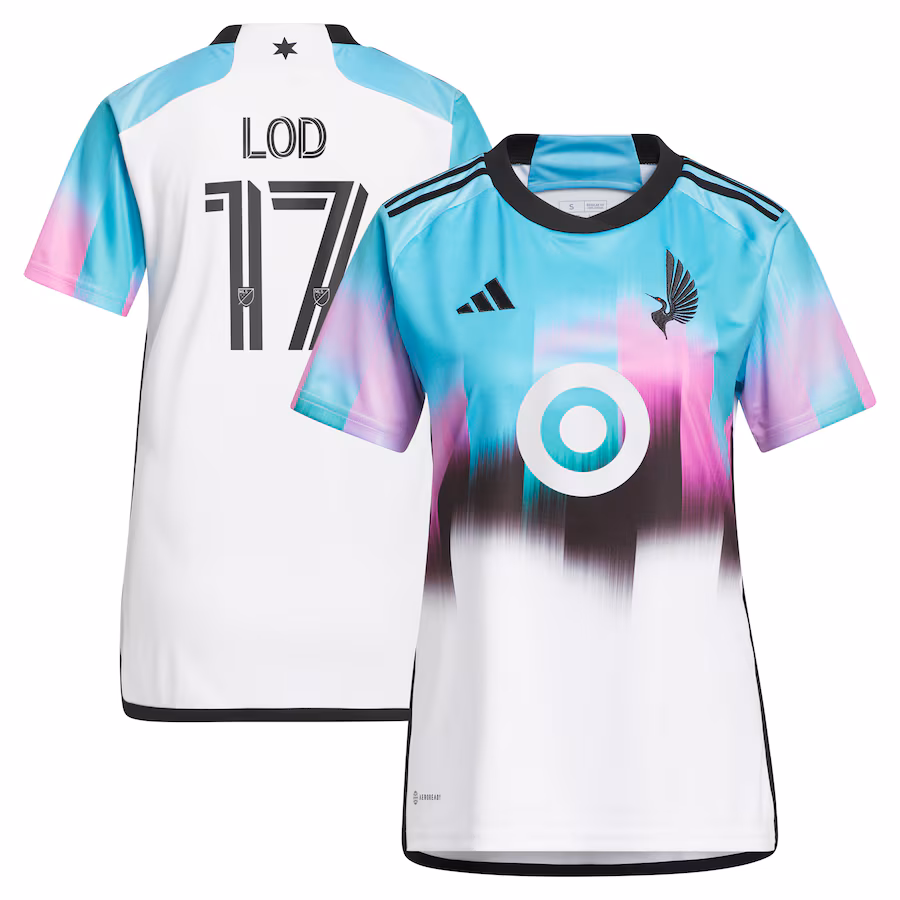 Women's Minnesota United FC Robin Lod adidas White 2023 The Northern Lights Kit Replica Jersey - ujerseystore