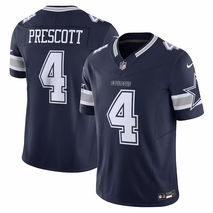 Men's Dallas Cowboys Dak Prescott Nike Navy Vapor F.U.S.E. Limited Jersey - ujerseystore