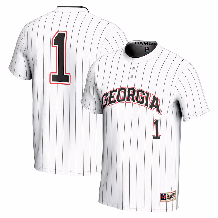 Unisex GameDay Greats #1 White Georgia Bulldogs Lightweight Softball Jersey - ujerseystore