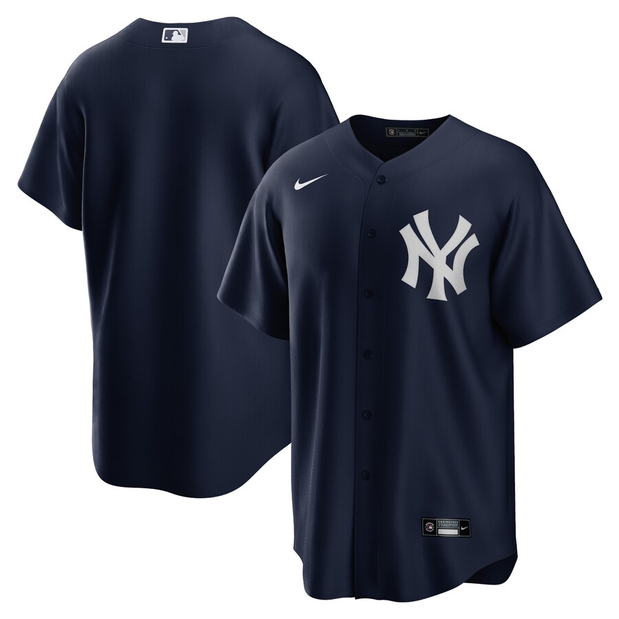 Men's New York Yankees  Nike Navy Big & Tall Alternate Replica Team Jersey - ujerseystore