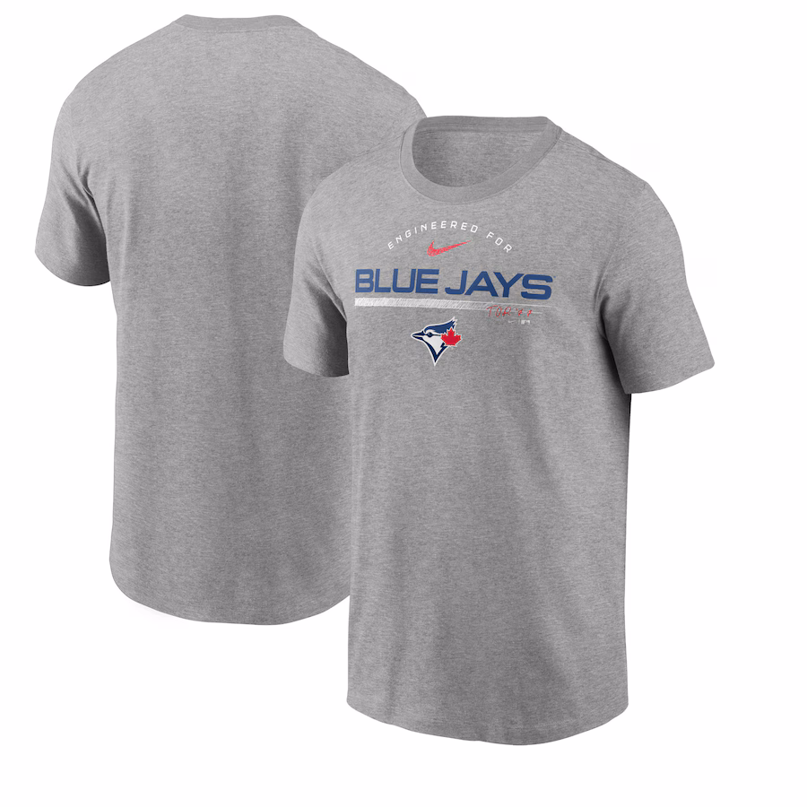 Men's Toronto Blue Jays Nike Heather Gray Team Engineered Performance T-Shirt - ujerseystore