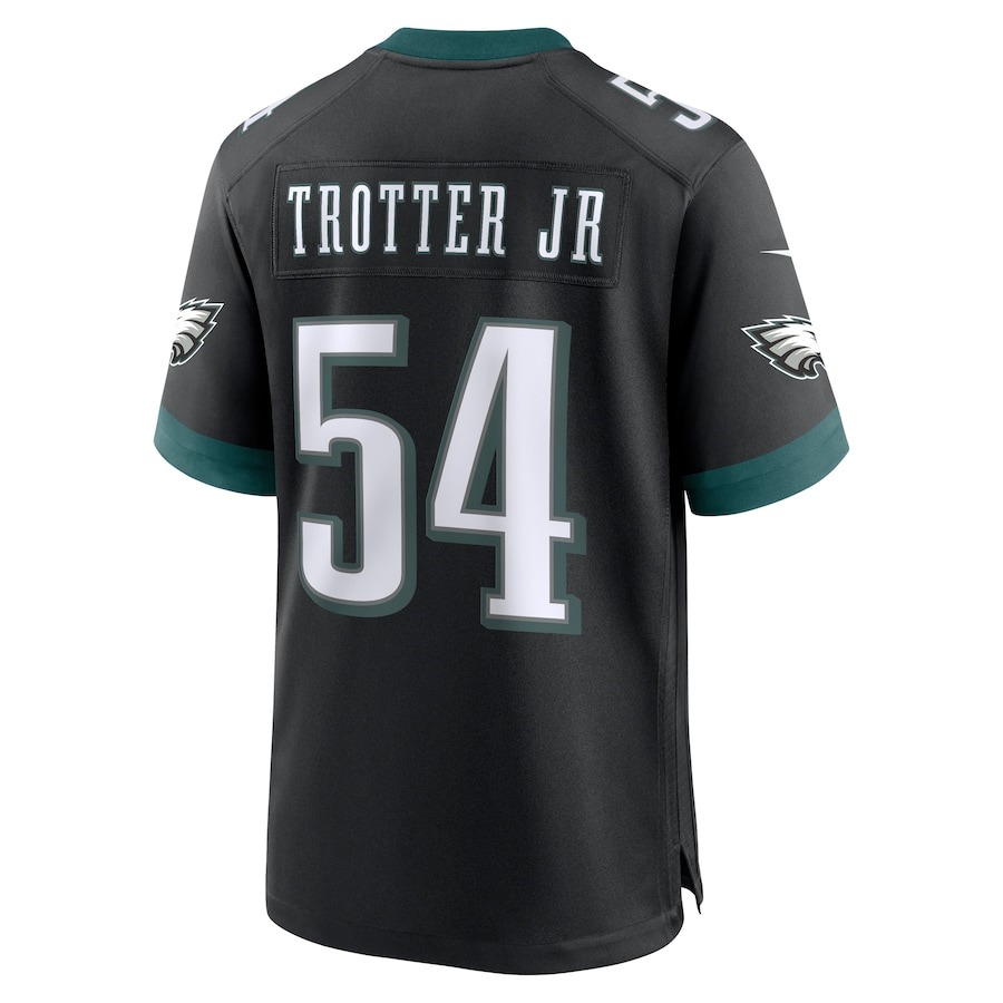 Men's Philadelphia Eagles Jeremiah Trotter Jr. Nike Black Alternate 2024 NFL Draft Game Jersey - ujerseystore