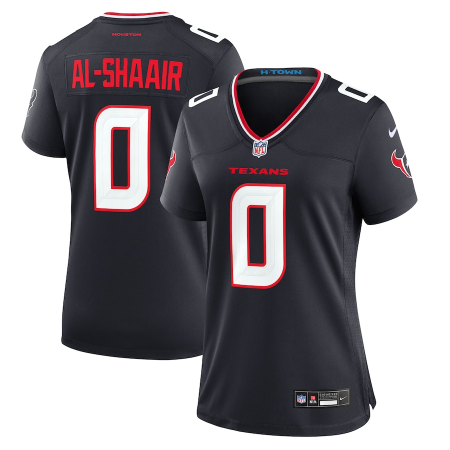 Women's Houston Texans Azeez Al-Shaair Nike  Navy Team Game Jersey - ujerseystore