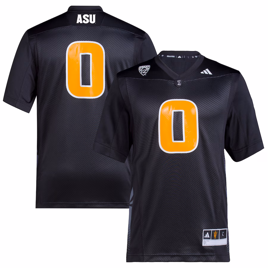 Men's adidas #0 Black Arizona State Sun Devils  2023 Premier Jersey - ujerseystore