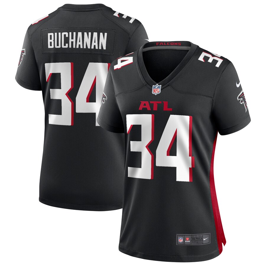 Women's Atlanta Falcons Ray Buchanan Nike Black Game Retired Player Jersey - ujerseystore
