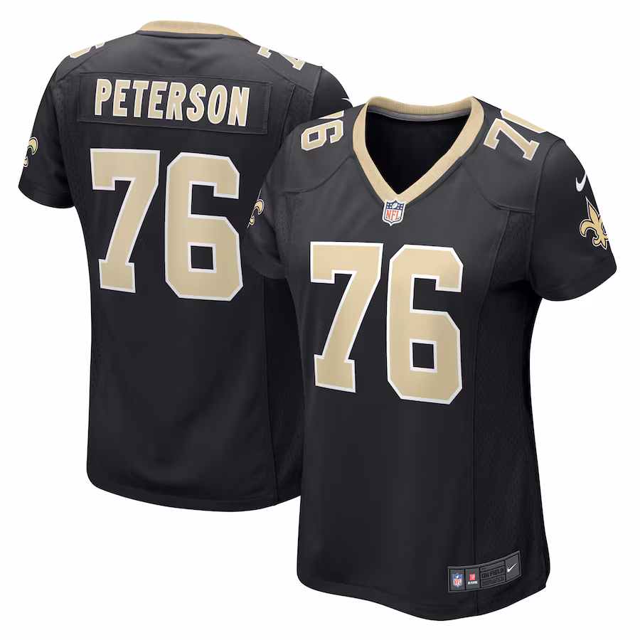 Women's New Orleans Saints Camron Peterson Nike Black Game Jersey - ujerseystore