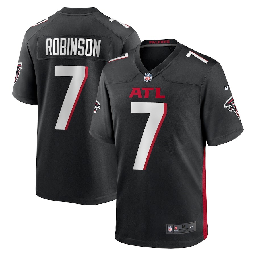 Men's Atlanta Falcons Bijan Robinson Nike Black 2023 NFL Draft First Round Pick Game Jersey - ujerseystore
