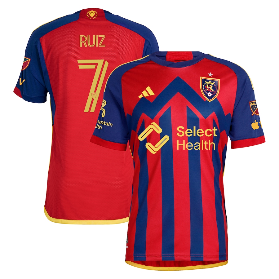 Men's Real Salt Lake Pablo Ruiz adidas Red 2024 Peak Utah Authentic Player Jersey - ujerseystore