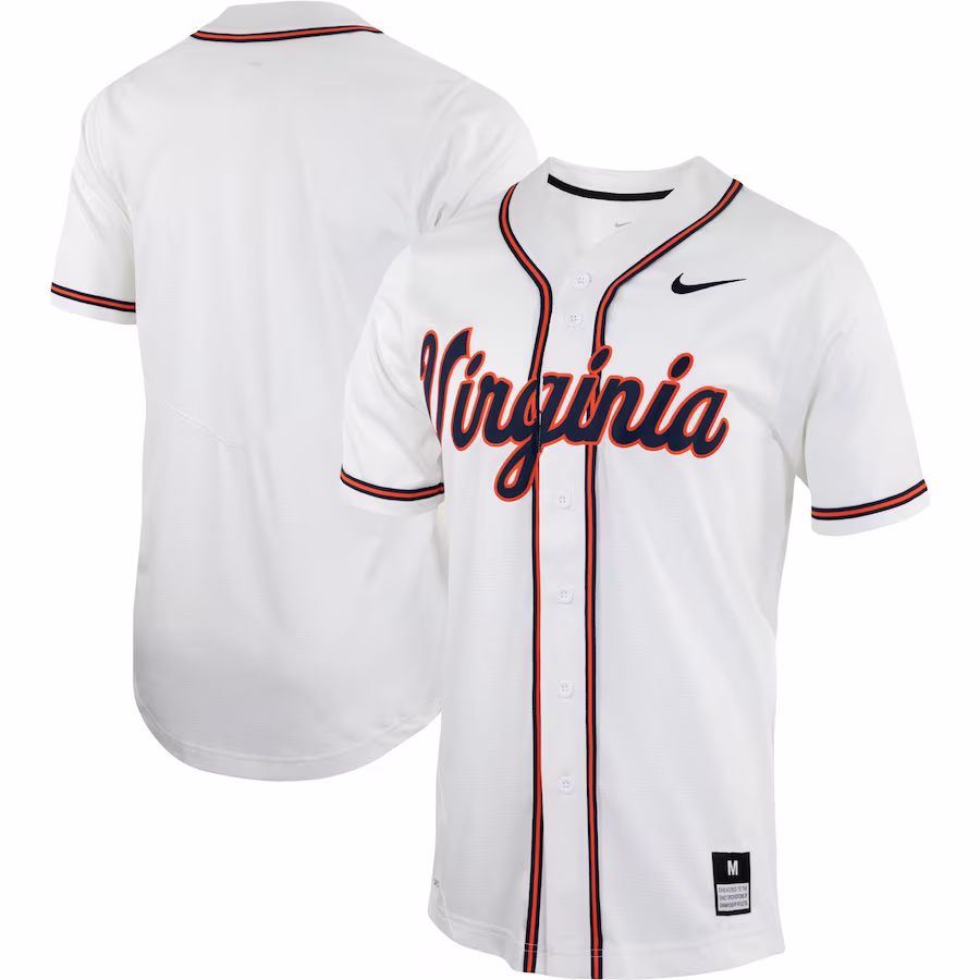 Virginia Cavaliers Nike Replica Baseball Jersey - White - ujerseystore
