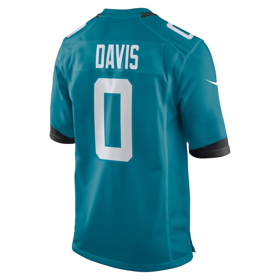 Men's Jacksonville Jaguars Gabe Davis Nike Teal Team Game Player Jersey - ujerseystore