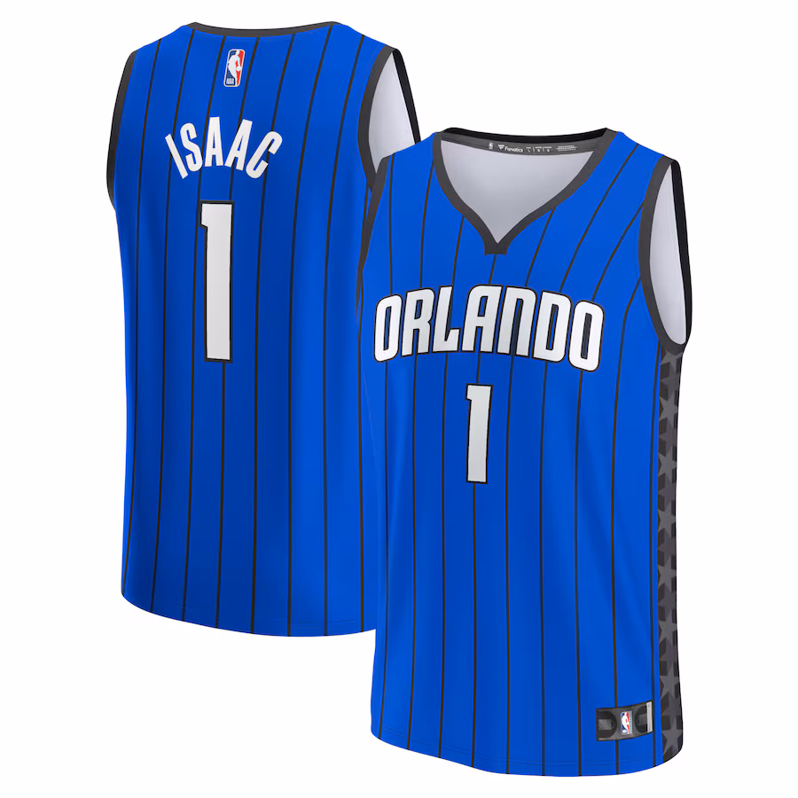 Men's Orlando Magic Jonathan Isaac Fanatics Blue Fast Break Replica Player Jersey - Statement Edition - ujerseystore