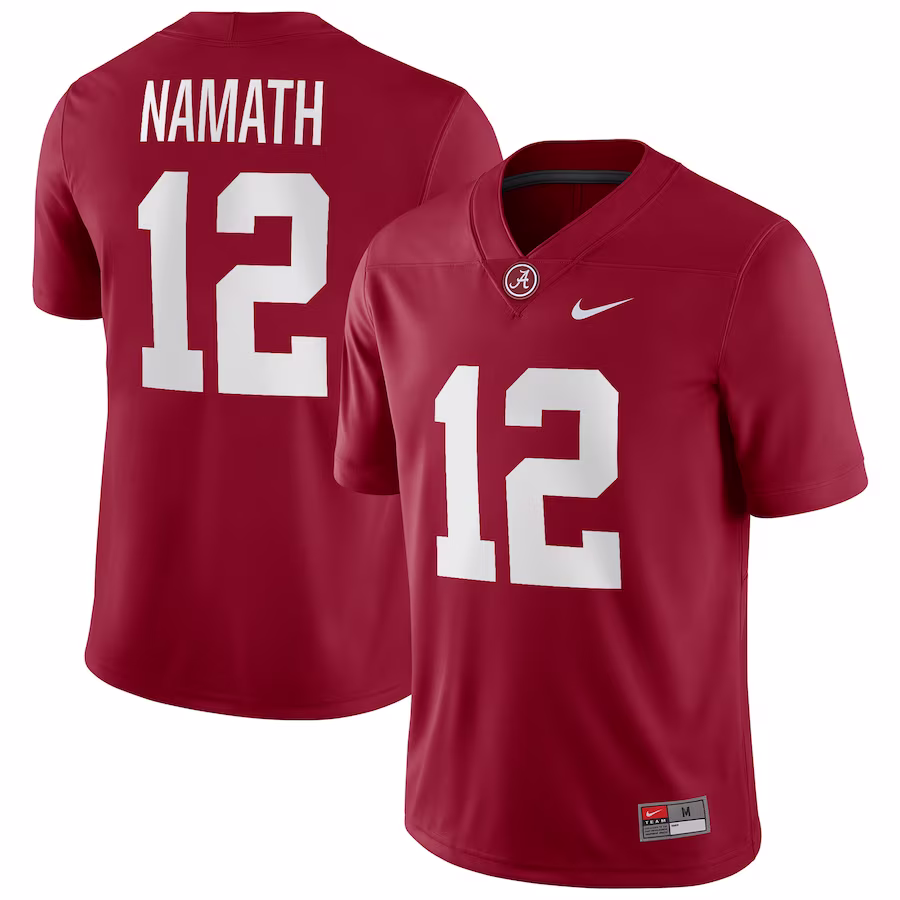 Joe Namath Alabama Crimson Tide Nike Alumni Player Jersey - Crimson - ujerseystore