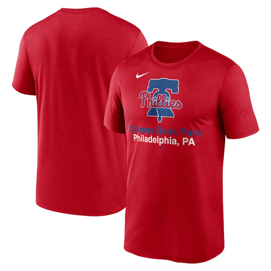 Men's Philadelphia Phillies Nike Red Stadium Legend Performance T-Shirt - ujerseystore
