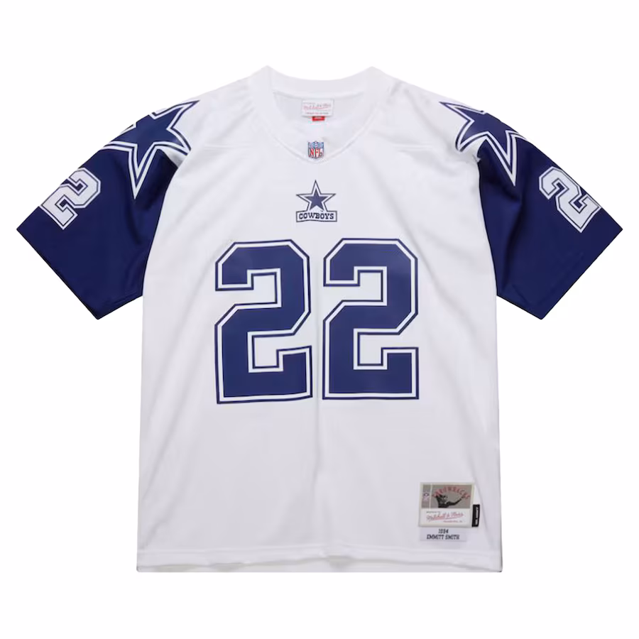 Men's Dallas Cowboys Emmitt Smith Mitchell & Ness White 1994 Alternate Legacy Replica Jersey - ujerseystore
