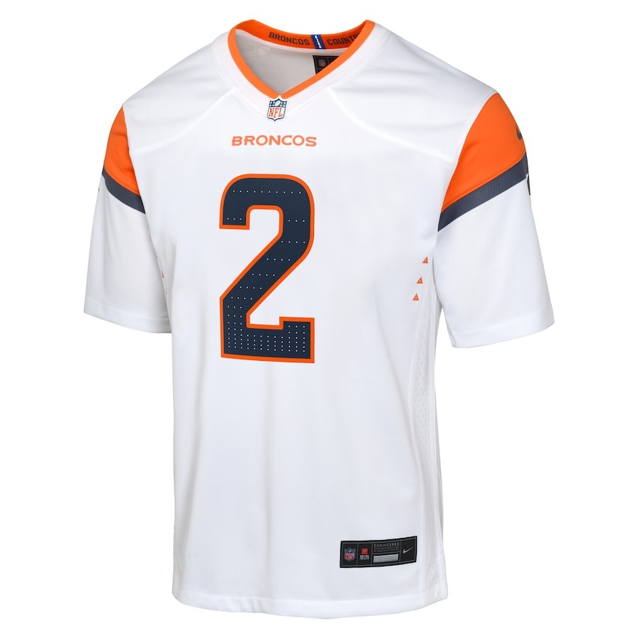 Youth Denver Broncos Patrick Surtain II Nike White Game Jersey - ujerseystore