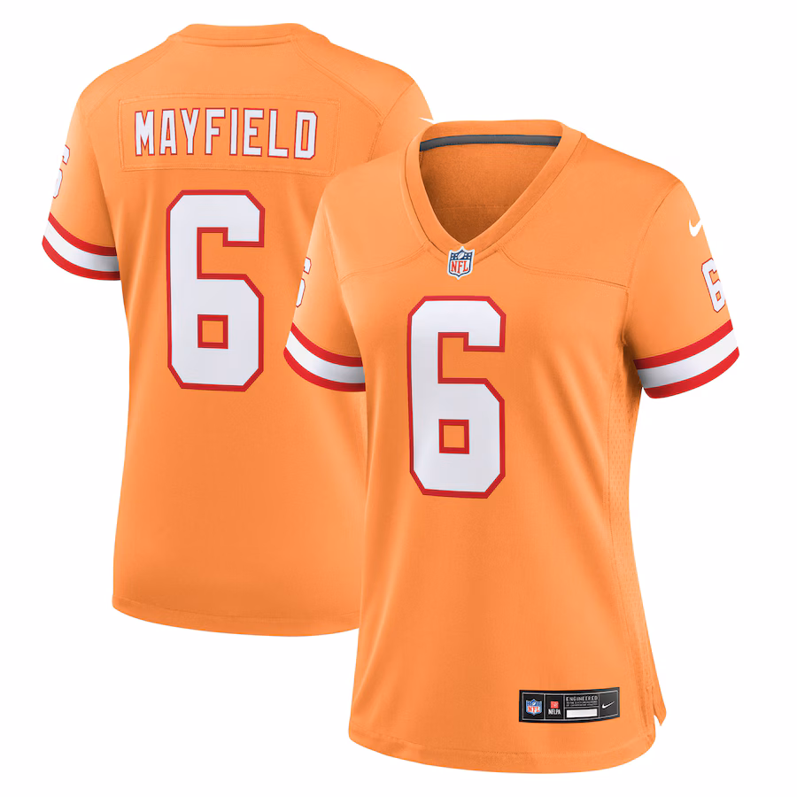 Women's Tampa Bay Buccaneers Baker Mayfield Nike Orange Throwback Game Jersey - ujerseystore