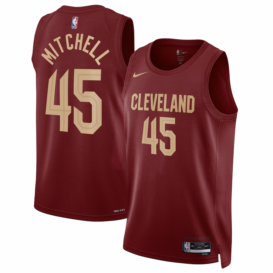 Unisex Cleveland Cavaliers Donovan Mitchell Nike Wine Swingman Jersey - Icon Edition - ujerseystore