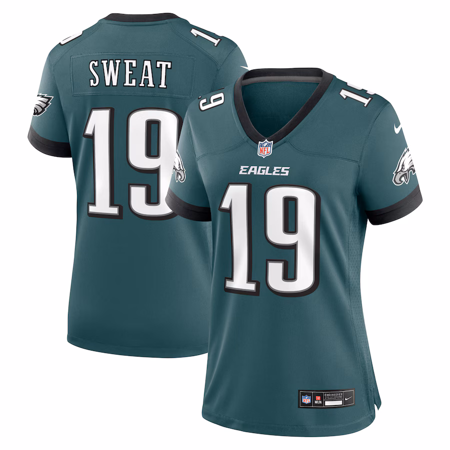 Women's Philadelphia Eagles Josh Sweat Nike Midnight Green Team Game Jersey - ujerseystore