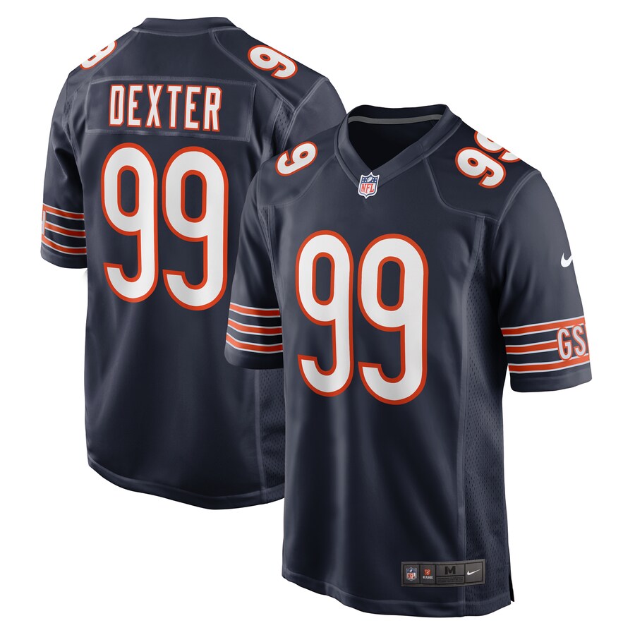 Men's Chicago Bears Gervon Dexter Sr Nike  Navy Team Game Jersey - ujerseystore