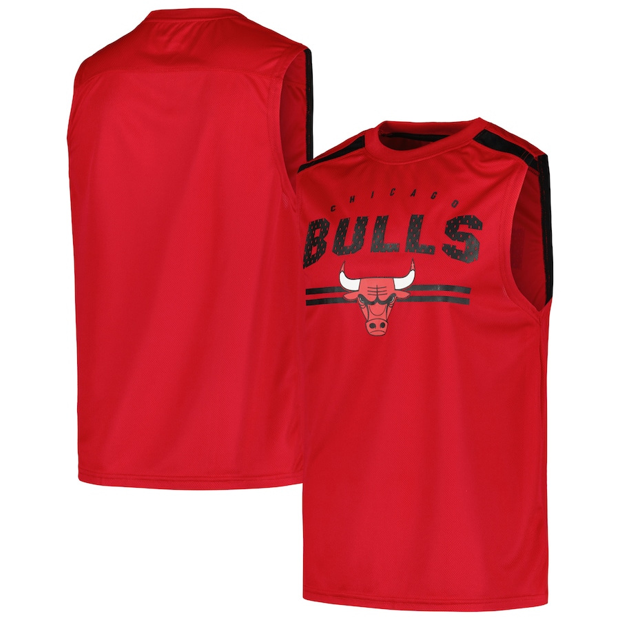 Men's Chicago Bulls Fanatics Red Birdseye Muscle Tank Top - ujerseystore