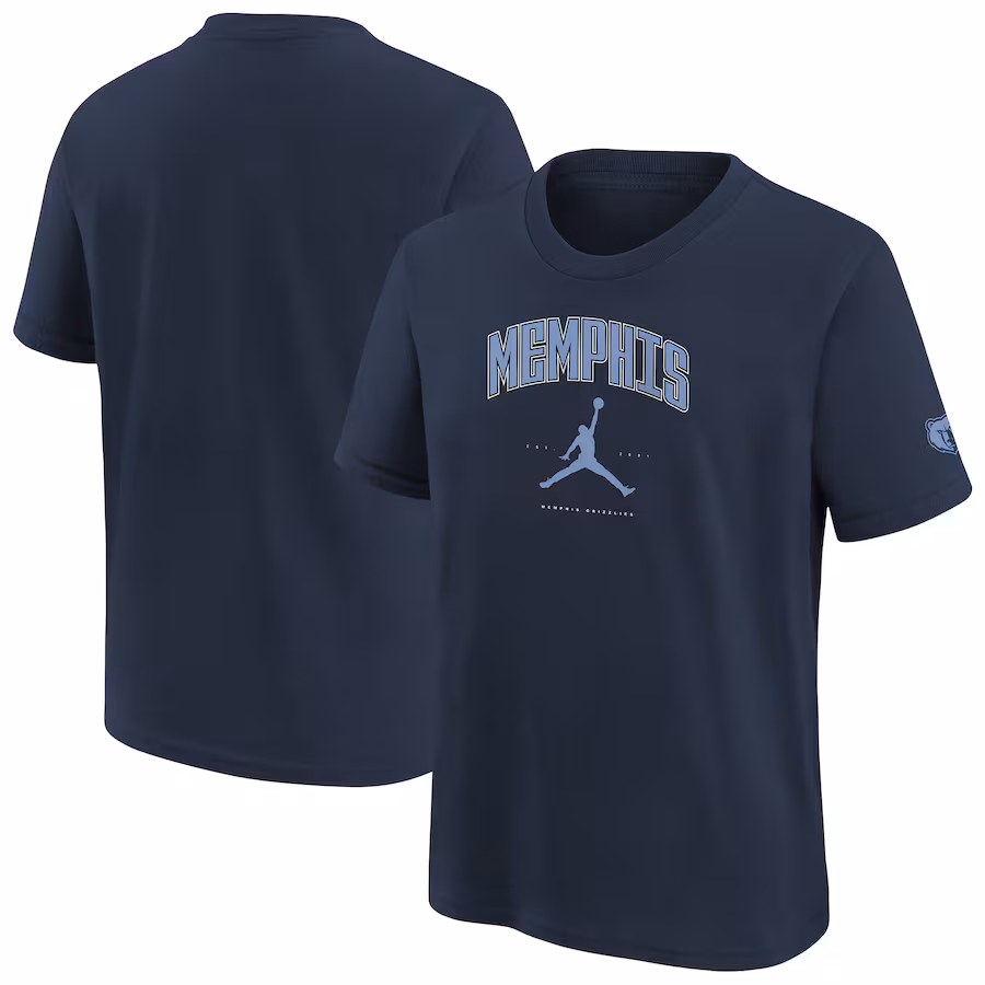 Youth Memphis Grizzlies Jordan Brand Navy Essential Cities T-Shirt - ujerseystore