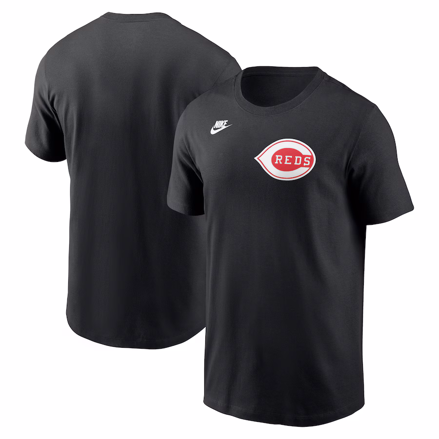Men's Cincinnati Reds Nike Black Cooperstown Wordmark T-Shirt - ujerseystore