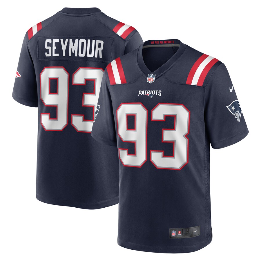 Men's New England Patriots Richard Seymour Nike Navy Retired Player Game Jersey - ujerseystore