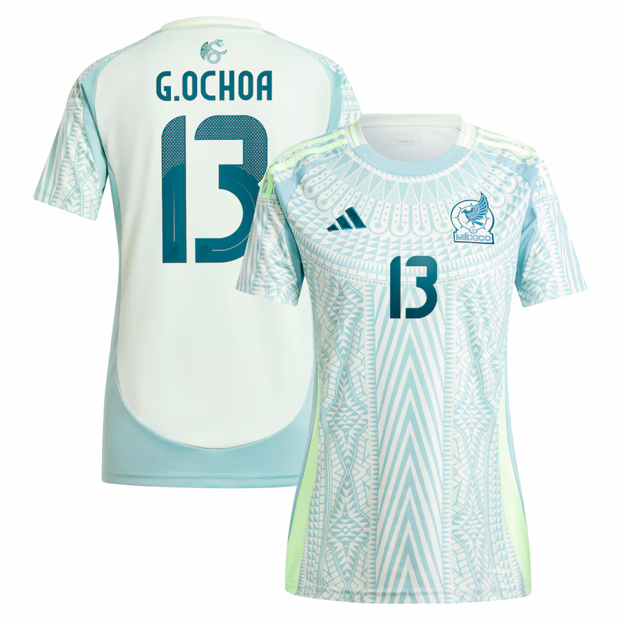 Women's Mexico National Team Guillermo Ochoa adidas Green 2024 Away Replica Player Jersey - ujerseystore
