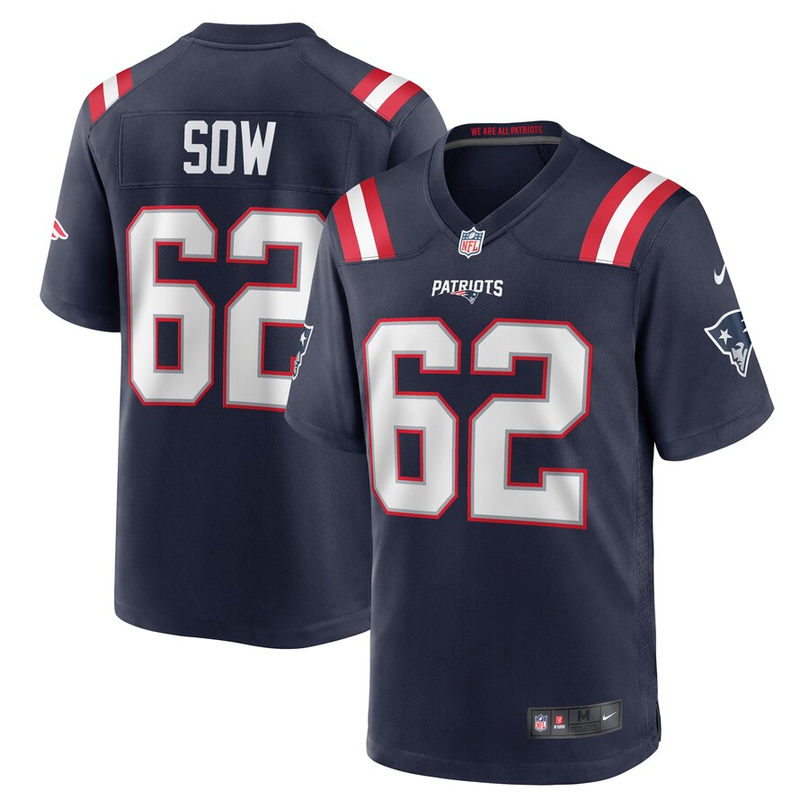 Men's New England Patriots Sidy Sow Nike  Navy Team Game Jersey - ujerseystore