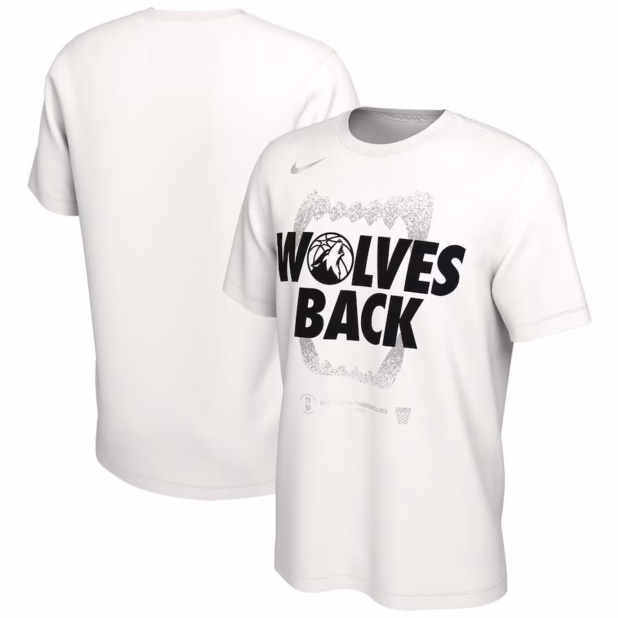 Unisex Minnesota Timberwolves  Nike White 2024 NBA Playoffs Mantra T-Shirt - ujerseystore