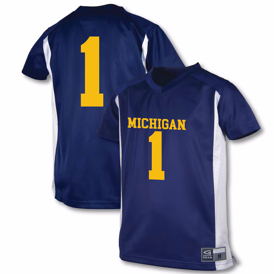 Youth Garb #1 Blue Michigan Wolverines Football Jersey - ujerseystore