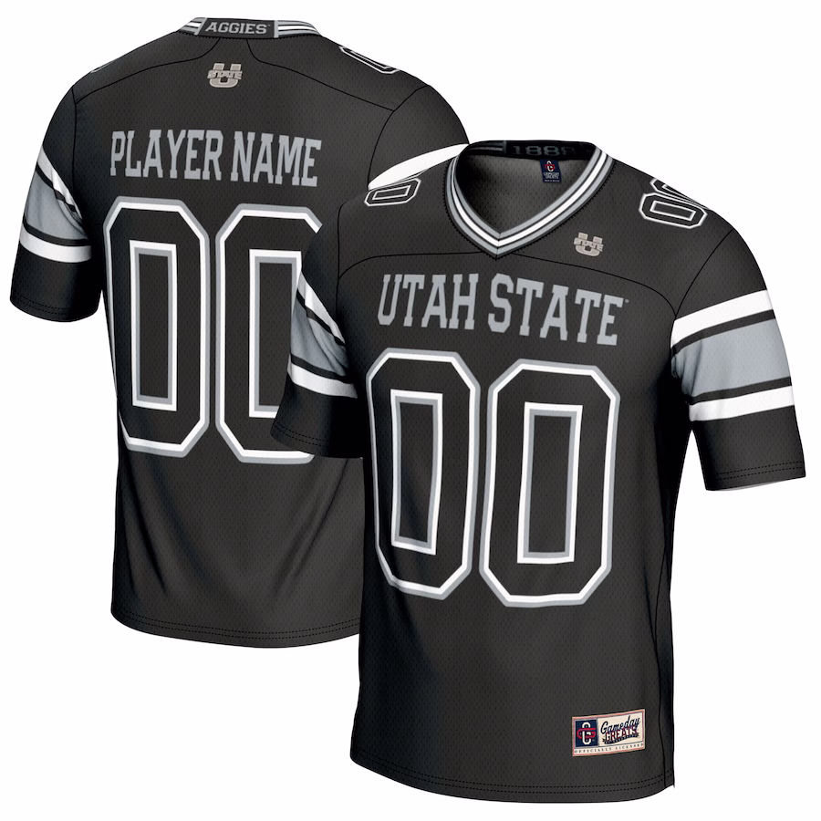 Utah State Aggies GameDay Greats Youth NIL Pick-A-Player Football Jersey - Black - ujerseystore