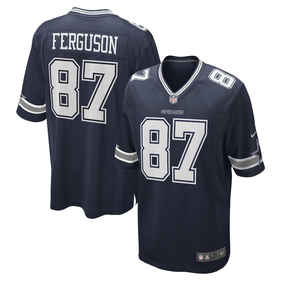 Men's Dallas Cowboys Jake Ferguson Nike Navy Game Jersey - ujerseystore