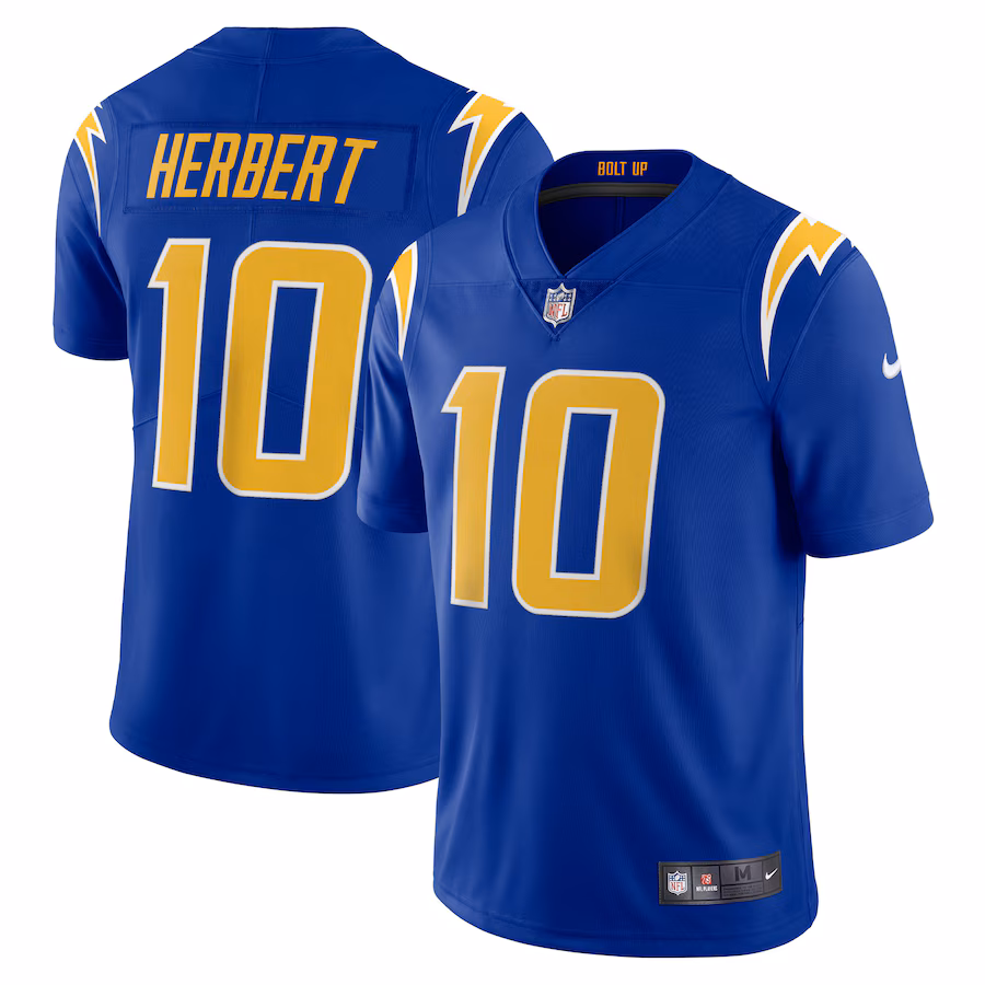 Men's Los Angeles Chargers Justin Herbert Nike Royal Vapor Limited Jersey - ujerseystore