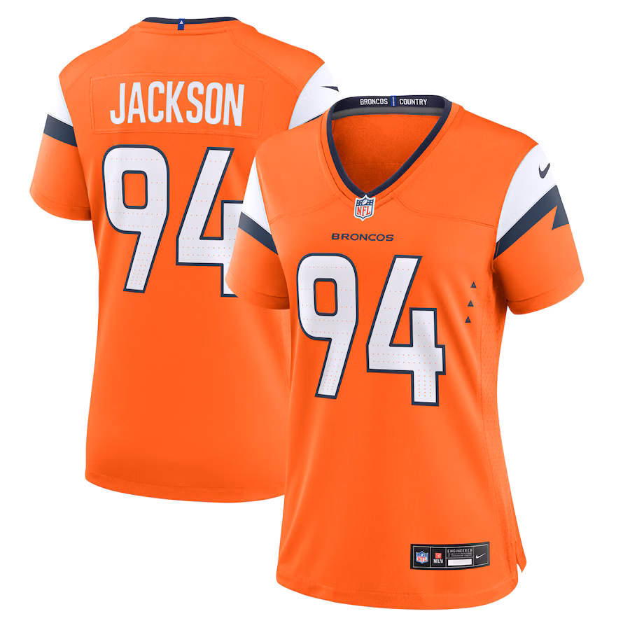 Women's Denver Broncos Jordan Jackson Nike Orange Team Game Jersey - ujerseystore