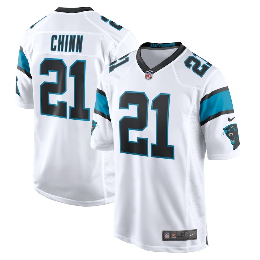 Men's Carolina Panthers Jeremy Chinn Nike White Game Jersey - ujerseystore