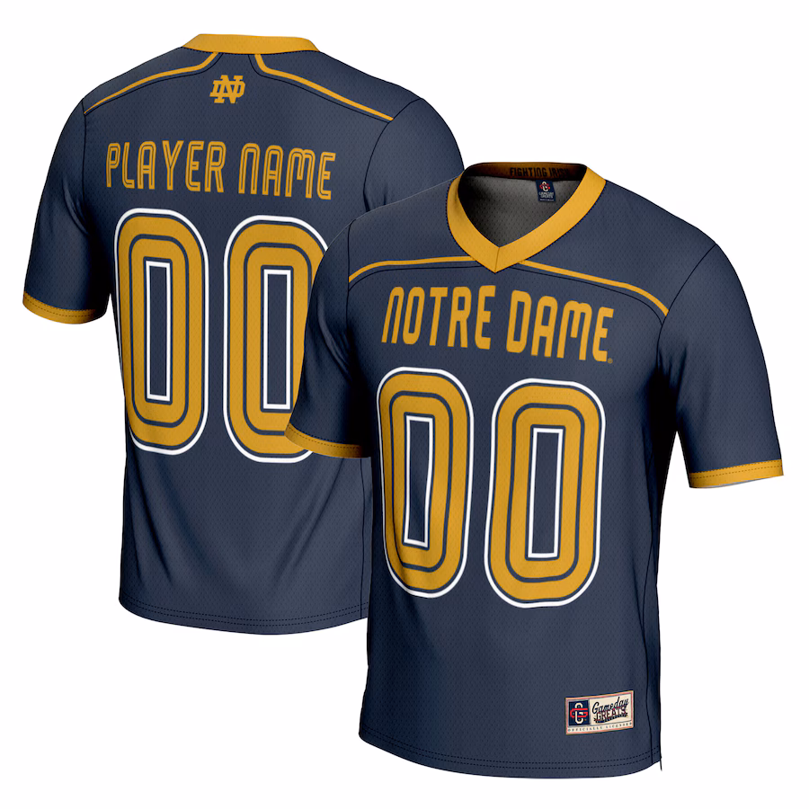 Notre Dame Fighting Irish GameDay Greats Lacrosse NIL Lightweight Jersey - Navy - ujerseystore