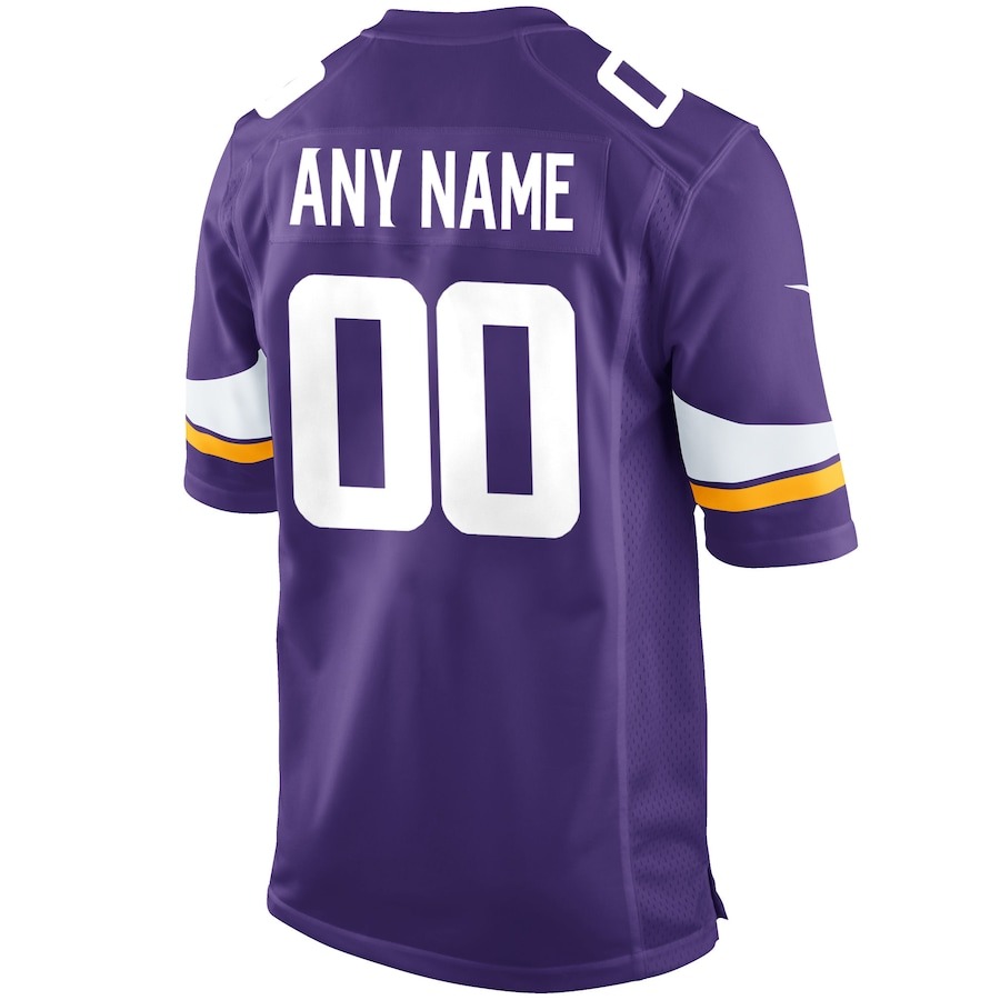 Men's Minnesota Vikings Nike Purple Custom Game Jersey - ujerseystore