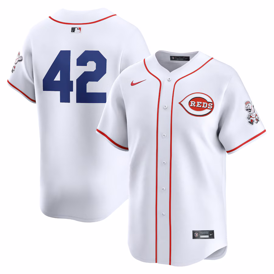 Men's Cincinnati Reds  Nike White 2024 Jackie Robinson Day Home Limited Jersey - ujerseystore