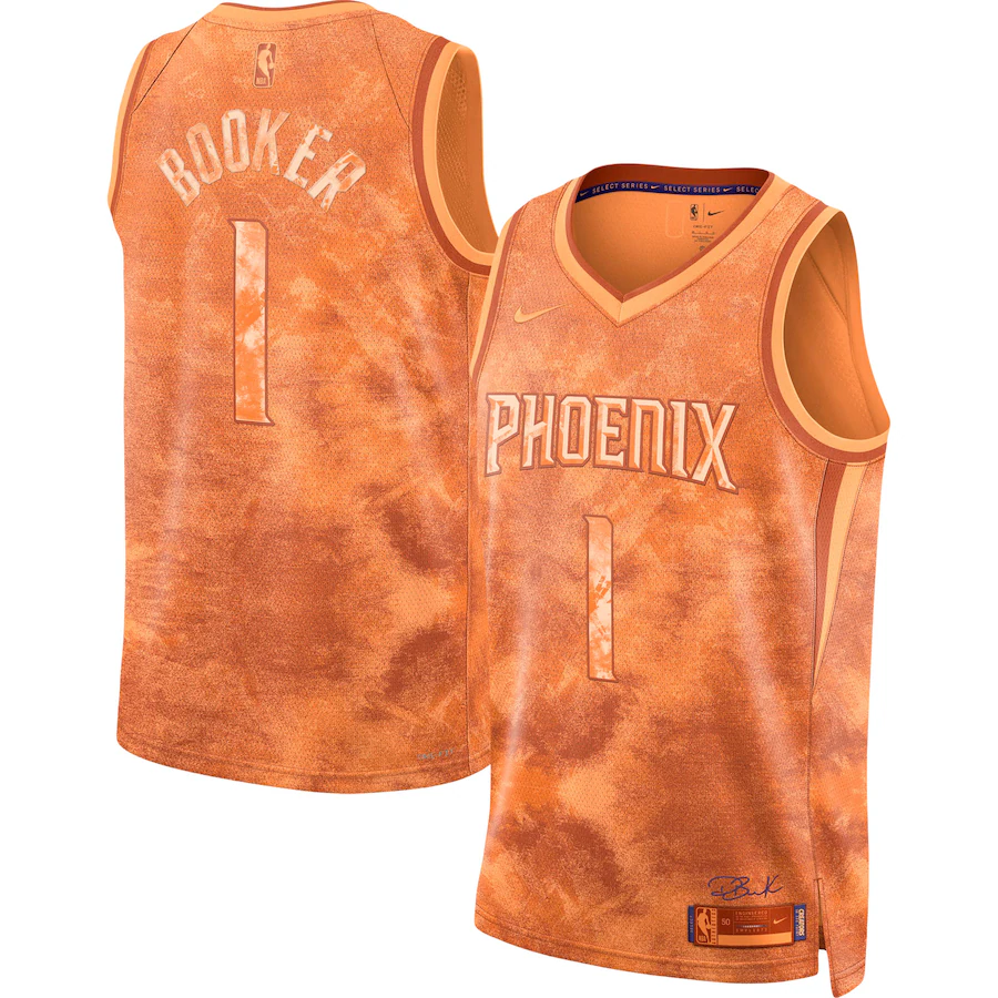 Unisex Phoenix Suns Devin Booker Nike Orange Select Series Swingman Jersey - ujerseystore