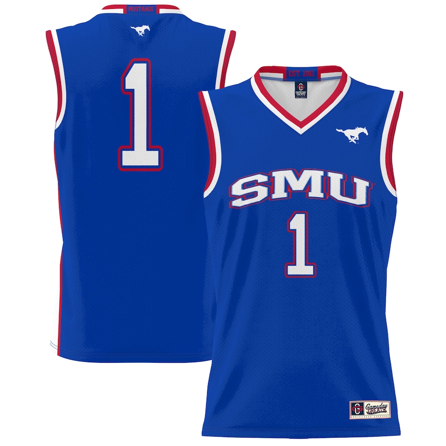 Unisex GameDay Greats #1 Royal SMU Mustangs Lightweight Basketball Jersey - ujerseystore