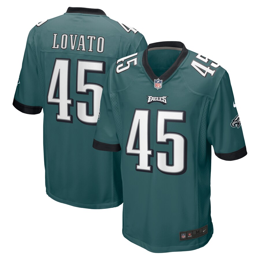Men's Philadelphia Eagles Rick Lovato Nike Midnight Green Game Jersey - ujerseystore