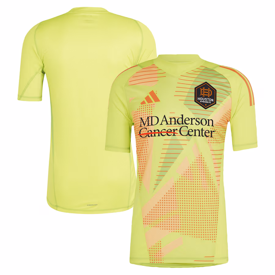 Men's Houston Dynamo FC adidas Yellow 2024 Goalkeeper Jersey - ujerseystore