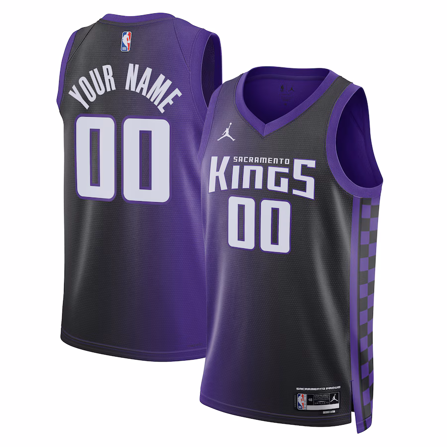 Unisex Sacramento Kings  Jordan Brand Purple Swingman Custom Jersey - Statement Edition - ujerseystore